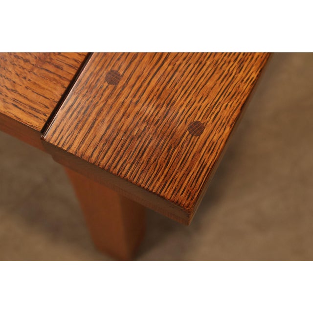 Wood Stickley Mission Collection Oak Extendable Dining Table For Sale - Image 7 of 18