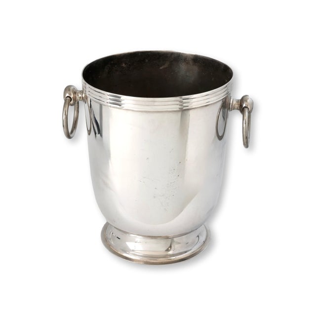 Vintage French Silverplate Champagne Bucket For Sale In Los Angeles - Image 6 of 7