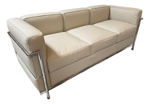 Modern Classics Petite Corbusier Style Sofa, Parchment