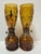 Art Deco Vintage 1960s/70s Miniature Amber Stained Glass Oil Lanterns- Set of 2 For Sale - Image 3 of 8