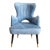Vintage Blue Velvet Chair, 1980s For Sale - Image 4 of 7