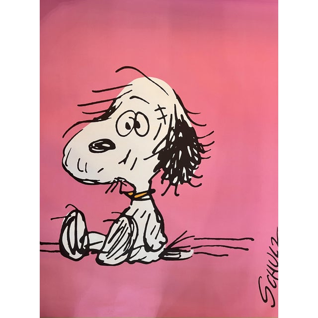 Beware of a Kitten's Smile Snoopy Hallmark Poster from Charles Schulz, 1950s, in Very Good conditions. Designed 1950 to...