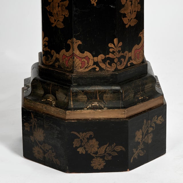Wood Pair of Antique English Chinoiserie Pedestals For Sale - Image 7 of 11