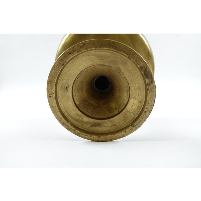 Antique Chinese Footed Brass Tray For Sale - Image 4 of 4