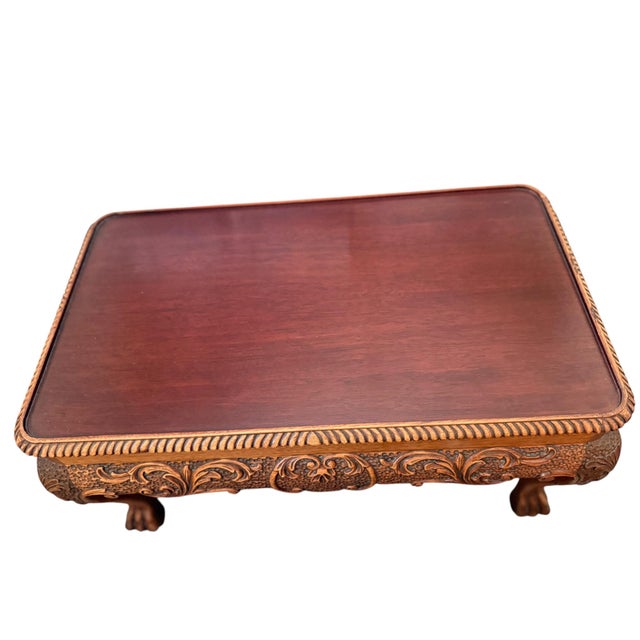 1980s Vintage Baker Furniture Georgian Style Mahogany Canterbury Side Table With Removable Caddy For Sale - Image 5 of 11