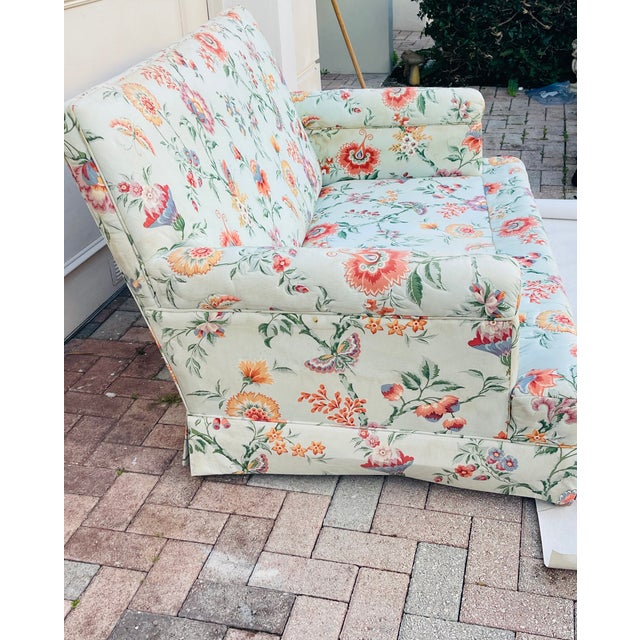 Textile Mid 20 Th C Floral Chintz Loveseat Distressed For Sale - Image 7 of 14