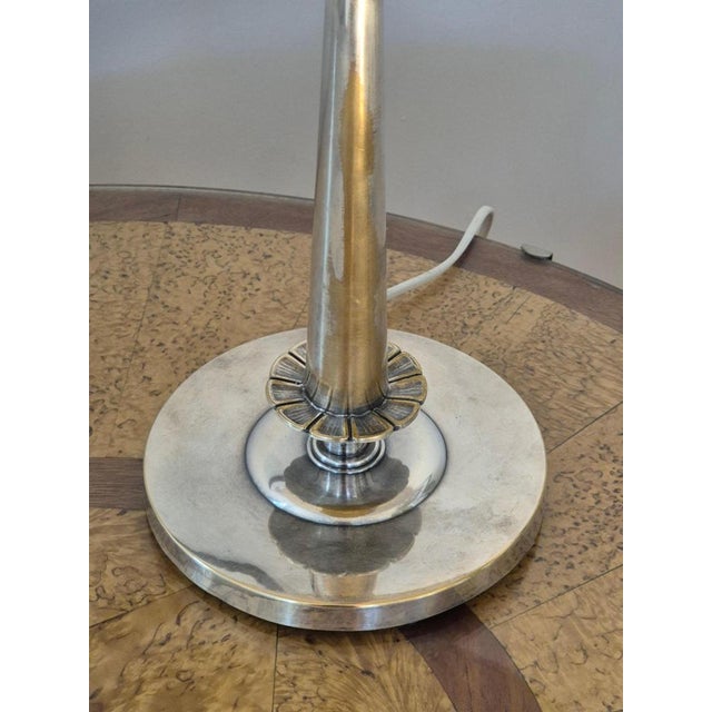 Silver-Plated Table Lamp by Elis Bergh for CG Hallberg, 1920s For Sale - Image 6 of 9