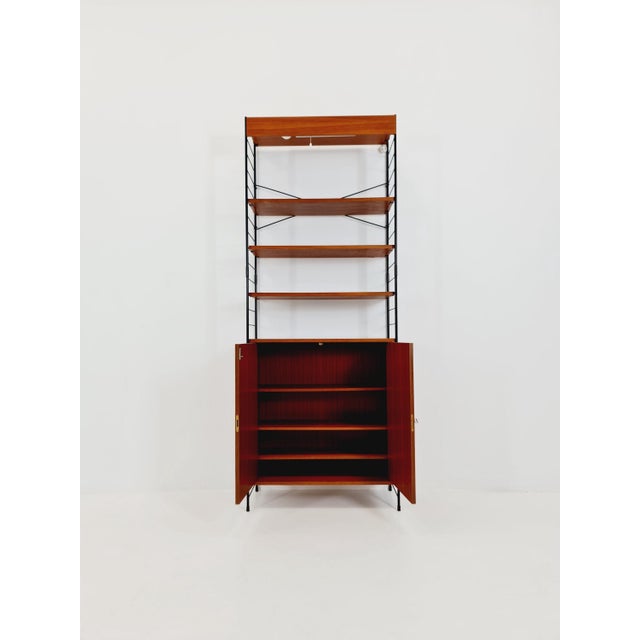 Wood Free Standing String Shelf-System in Teak from WHB Germany, 1950s For Sale - Image 7 of 18