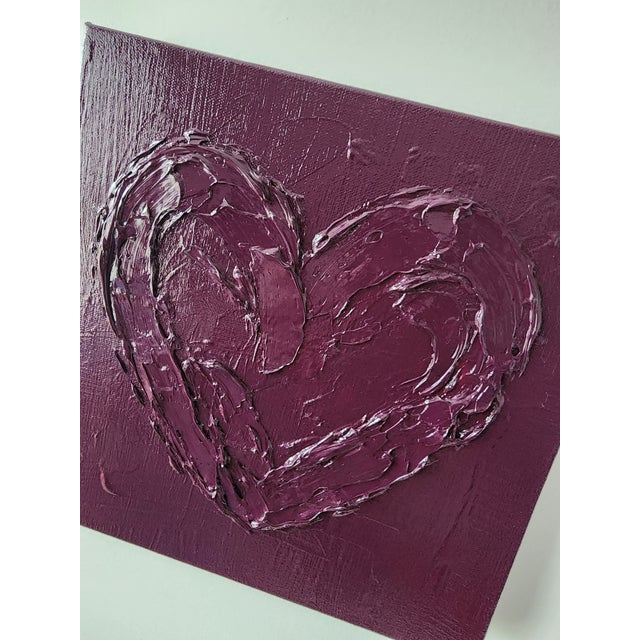 Abstract Textured Abstract Heart Painting For Sale - Image 3 of 11