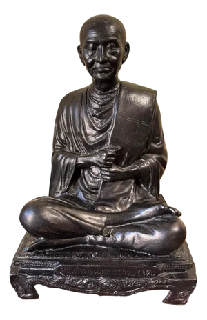 Asian Bronze Sculpture of Wise Man, Thailand, 20th Century