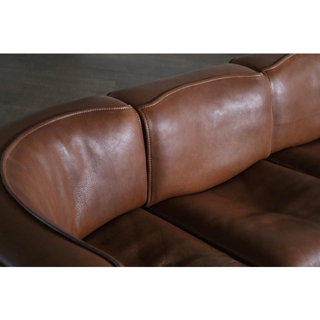 Fantastic xl ds 15 buffalo leather modular sofa designed and manufactured by de sede, switzerland 1970s. the modular couch...
