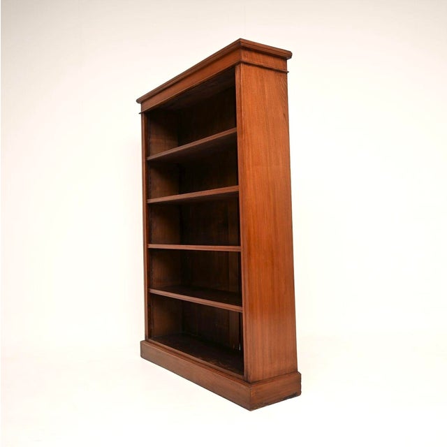 Antique Victorian Walnut Open Bookcase, 1870 For Sale - Image 6 of 11