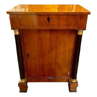 19th C. German Biedermeier Walnut Side Cabinet For Sale