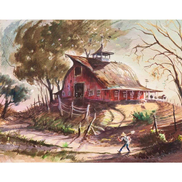 'Early Snow on a Dutch Barn Roof' by LaVere Hutchings For Sale - Image 10 of 10