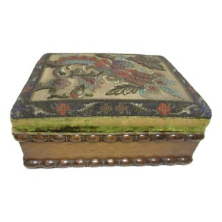 English Victorian Beadwork Box For Sale
