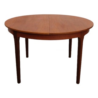 Vintage Mid Century Modern Teak Extendable Dining Table by Nathan For Sale