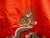 Chinese Red Silk Chinese Embroidery of a Dragon 19 Century For Sale - Image 3 of 15