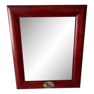 Vintage Burnes of Boston Cherry Wood 8x10 Frame With Brass Baby Shoes Motif Excellent Condition. For Sale