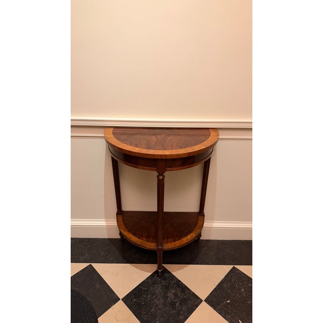 Maitland - Smith Scarborough House Demilune or Half-Round End Table by Maitland-Smith For Sale - Image 4 of 8