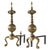 Large Neoclassical Andirons in Patinated Brass, 1920s, Set of 2 For Sale - Image 9 of 9