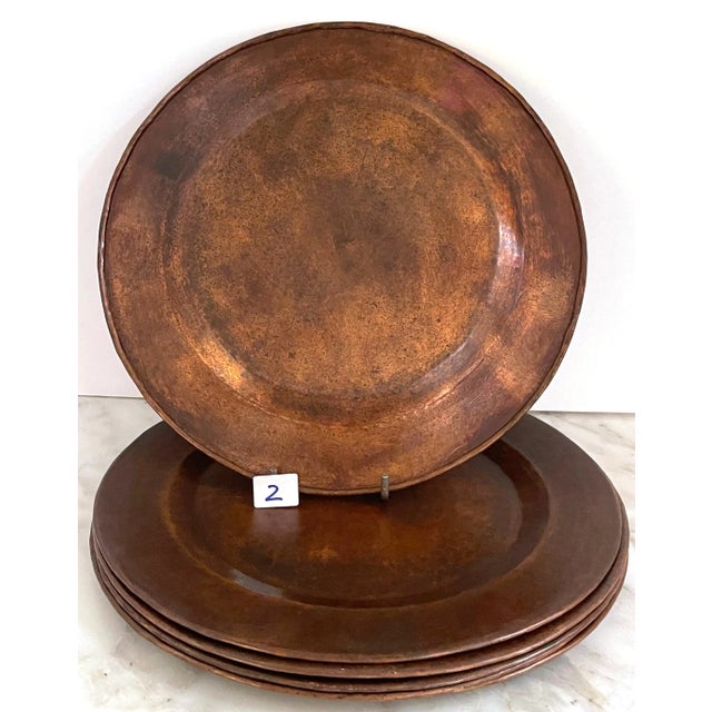 Roycroft Arts & Crafts Copper Service Plates, Roycroft Inn at East Aurora NY - Set of 7 For Sale - Image 11 of 12