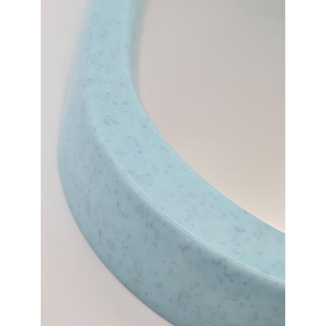Blue Vintage European Wall Mirror in Blue Plastic Frame, 1980s For Sale - Image 8 of 12