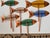 Vintage leaded slag glass and copper school of fish sculpture, frequently styled in the Mid-Century Modern (MCM) ,Atomic,...