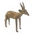 Vintage African Antelope With Leaf Sculpture For Sale