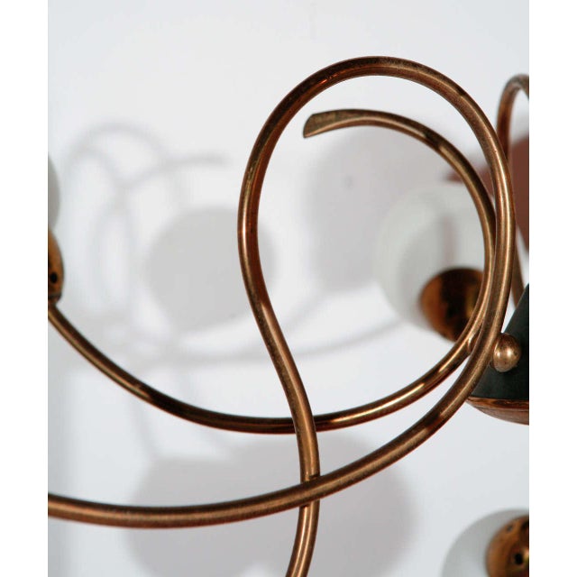 1950s 1950s Nine-Light Italian Fixture Attributed to Stilnovo For Sale - Image 5 of 10