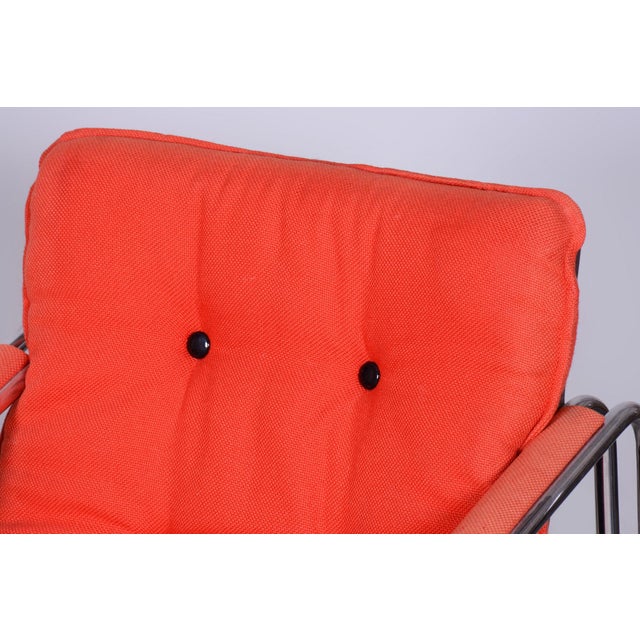 Glass 20th Century Seating Set with Table in Chrome & Glass, Slovakia, 1970s, Set of 3 For Sale - Image 7 of 15