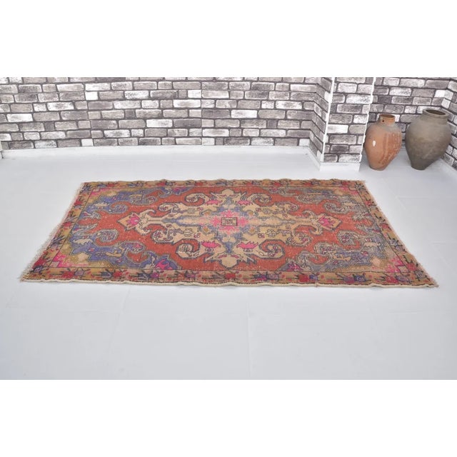 Kurdish Burnt Orange Floor Carpet For Sale In Phoenix - Image 6 of 10