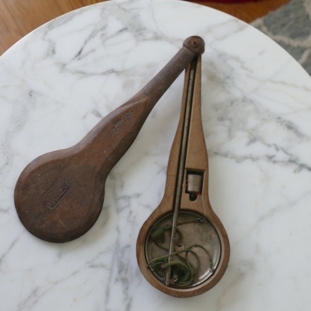 Antique Spice Scale in Wood Box Carrier For Sale - Image 17 of 17