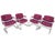 Maroon 4 Mid Century Cantilevered Chairs For Sale - Image 8 of 10