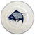Beautiful set of eight vintage Chinese porcelain dinner plates featuring a bold, stylized koi fish motif in a classic deep...