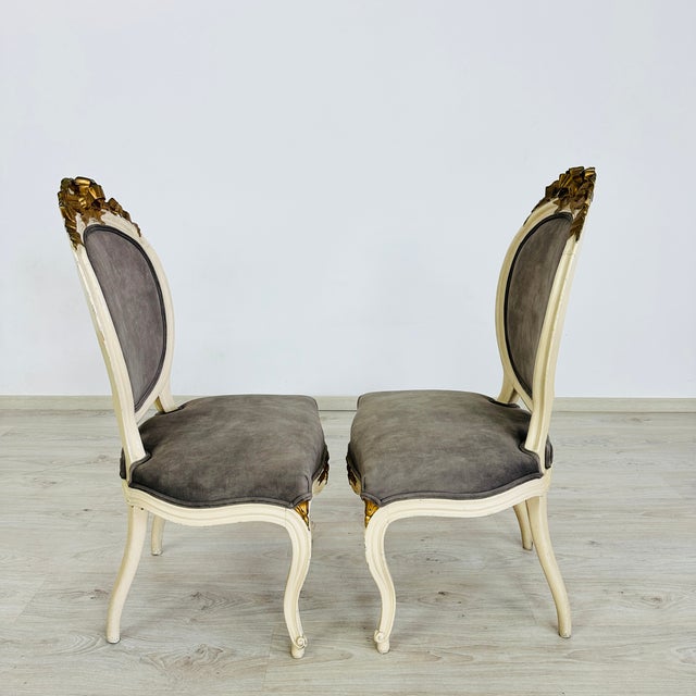 French French Louis XVI Accent Chairs – A Pair For Sale - Image 3 of 6