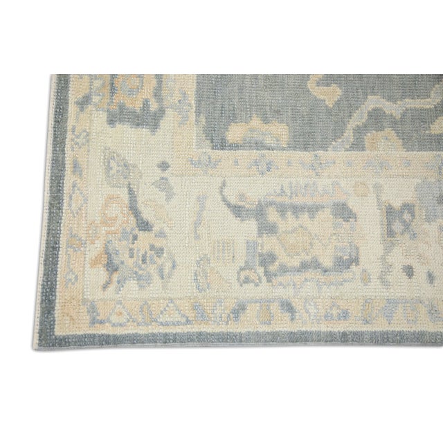 Modern Turkish Oushak Rug 5'7" x 5'11" For Sale - Image 4 of 6
