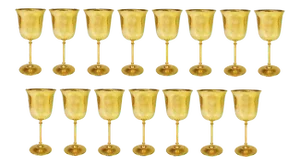Vintage International Silver Company Gold Plated Mini Goblet/Cordials - Set of 15