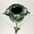1970s Vintage Neoclassical English Stag Head Faux Verdigris Green Tole Pedestal Urn Vase. For Sale - Image 12 of 15