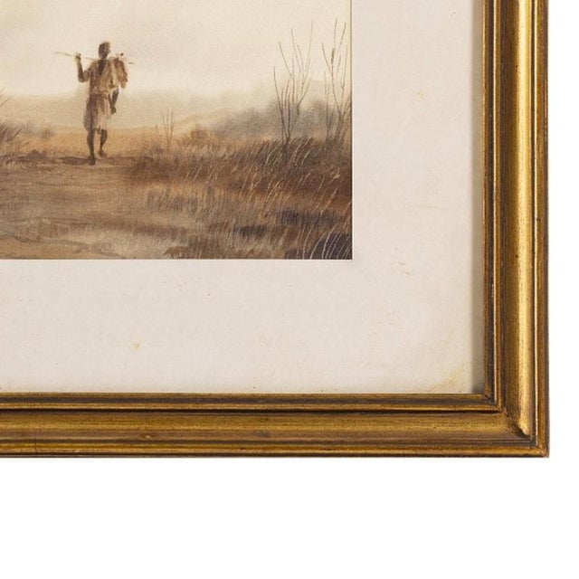 Albano Neves e Sousa, Landscape, 1966, Watercolor For Sale - Image 5 of 6