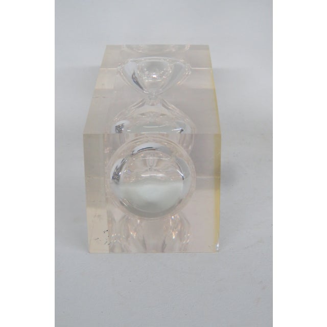 Ralph Lauren Ralph Lauren Acrylic Lucite Clark Hourglass Retro Mid Century Modern Style 4701b For Sale - Image 4 of 11