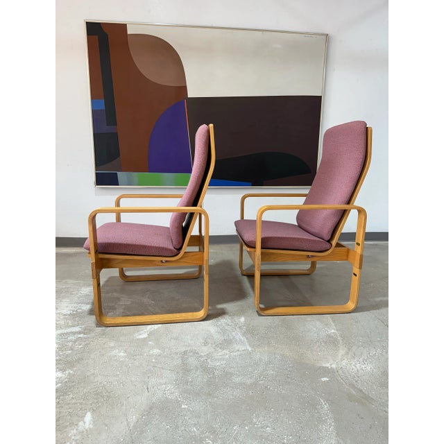 Mid-Century Modern 1980s Pair of Vintage Thonet Bentwood Lounge Chairs For Sale - Image 3 of 11