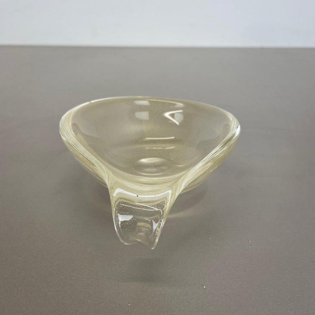 Glass Murano Bubble and Glass Shell Bowl Ashtray from Barovier and Toso, Italy, 1970s For Sale - Image 7 of 18