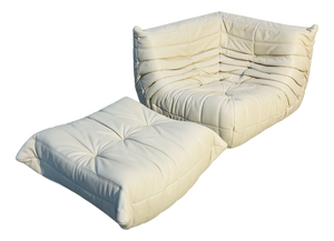 Togo Chair and Ottoman for Ligne Roset, Set of 2