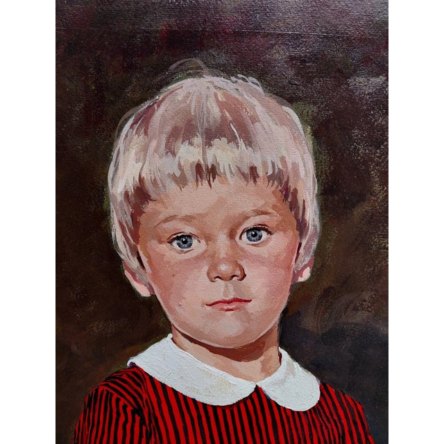 Red Late 20th Century Original Painting White Gloves Attributed to Marilyn Conover For Sale - Image 8 of 8