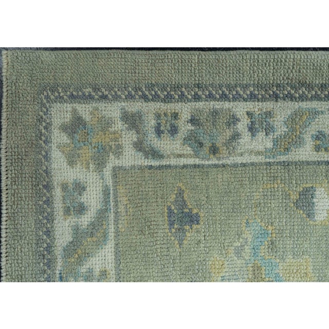 Turkish Oushak Rug 2'11" x 10'7" #19043 For Sale - Image 4 of 8
