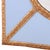 A Bold Geometric Blue Glass and Gold Resin Convex Wall Mirror For Sale - Image 4 of 7