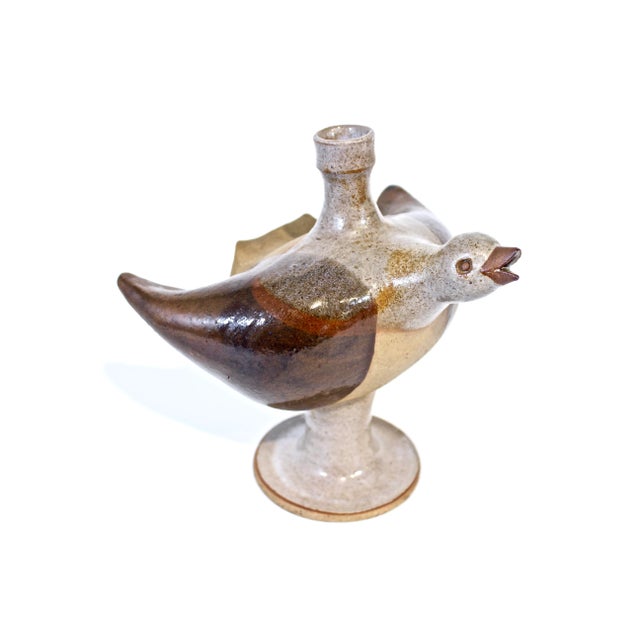 1970's June Jordan Ceramic Bird Vase For Sale - Image 9 of 9