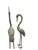 Metal Large Patinated Bronze Heron Sculptures, 1970, Set of 2 For Sale - Image 7 of 8