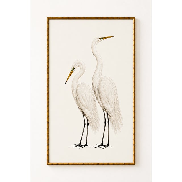 Contemporary Crane Study 2, Neutral Coastal Bird Art Print, 40" X 60" For Sale - Image 3 of 8