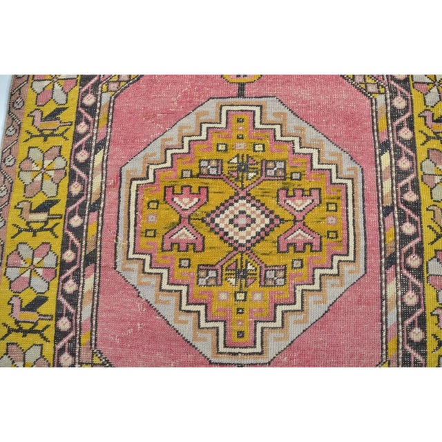 1950s Handknotted Oushak Floral Carpet For Sale - Image 9 of 10